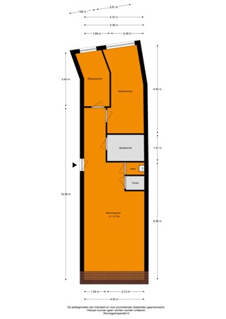 Floorplan - Dorpsstraat 114C, 4711 EL St. Willebrord